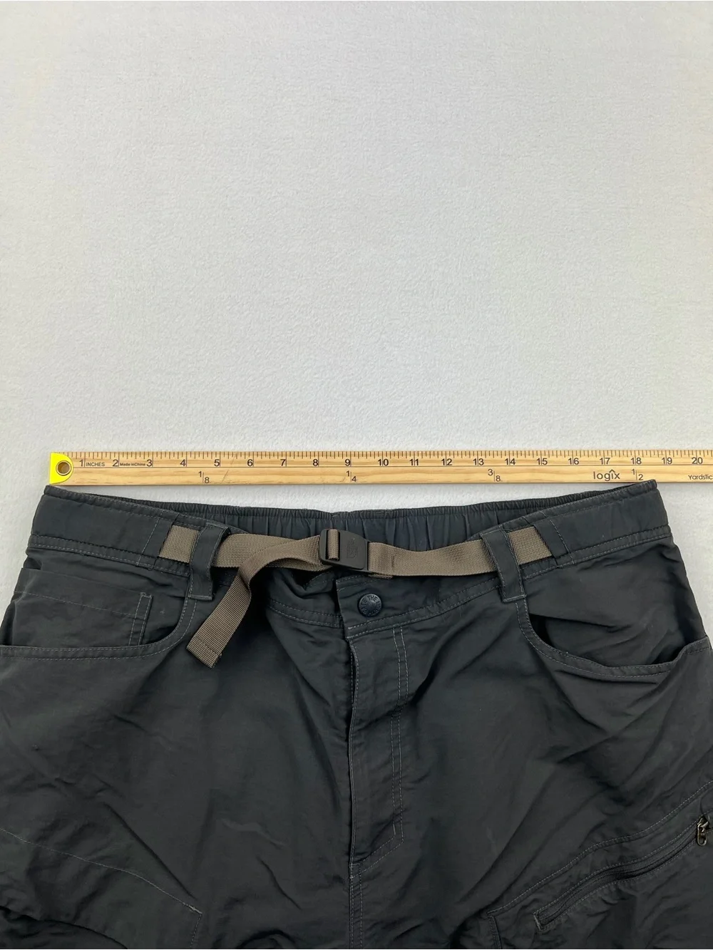 The North Face Mens Paramount Convertible Hiking Pants Asphalt Gray Belted Sz XL